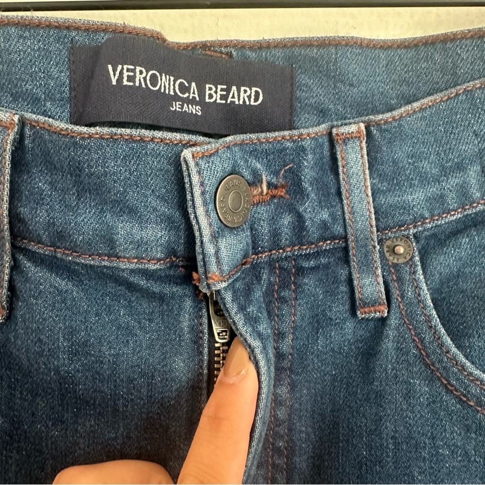 Veronica Beard Alenah Slim Straight Blue Denim Jeans Cotton Womens size 29 NWOT - Picture 3 of 12